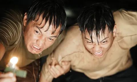 Hoài Lâm, Quang Tuấn chật vật "trốn chạy" trong cống ngầm