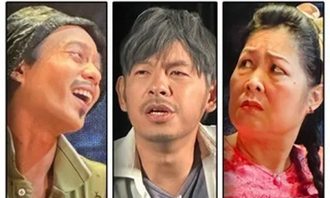 Hồng Vân, Tuấn Dũng, Đinh Mạnh Phúc tung hứng trong vở hài kịch "Già gân"