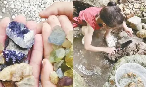 Ngôi làng nhỏ gây sốt vì 'báu vật' đầy ven suối, cuối tuần kín khách săn tìm