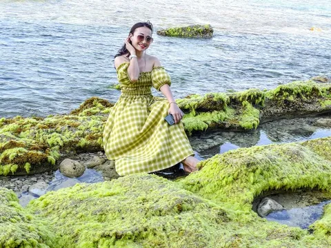 Thảm rêu xanh ở Lý Sơn