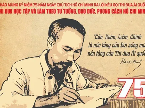 Trưng bày tranh cổ động về 75 năm thi đua ái quốc