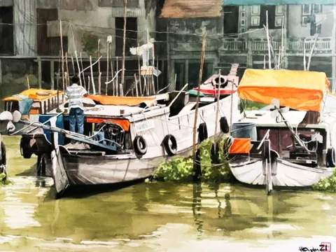 Tranh của Hồng Quân phải xem lâu mới mến