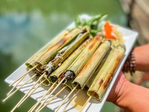 Cá kèo nướng ống sậy ngon bá cháy