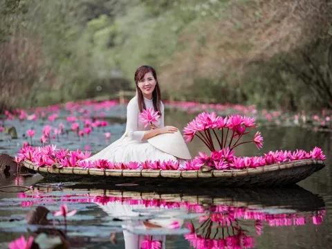 Rực rỡ sắc thu bên dòng suối 'nở hoa'