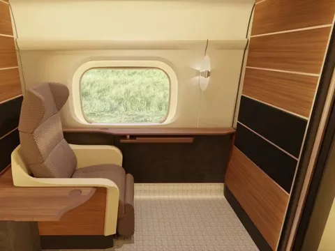 Khoang thương gia cả đoàn tàu mới có 4 chỗ ở Nhật Bản