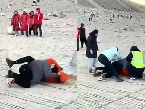 2 cặp đôi đánh nhau vì tranh chỗ chụp ảnh tại Tây Tạng