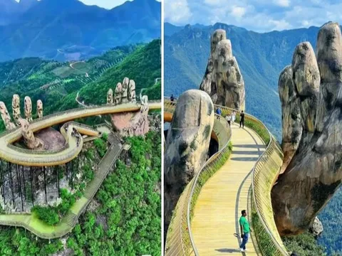 Xuất hiện phiên bản 'anh em thất lạc' của cầu Vàng Đà Nẵng