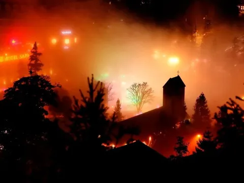 Sự thật bức ảnh Sa Pa 'chìm trong biển lửa'