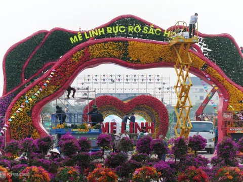 Festival hoa lớn nhất miền Bắc trước ngày khai mạc