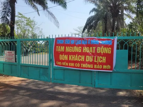 Tạm đóng cửa khu du lịch giữa lòng hồ Trị An
