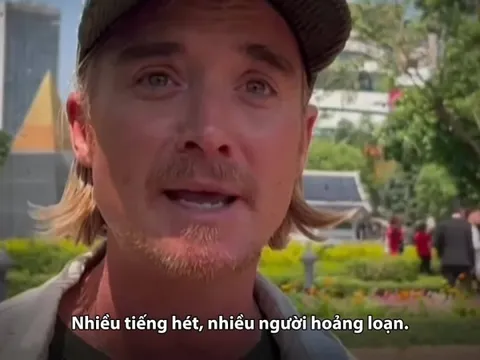 Khách quốc tế kể giây phút tháo chạy trong cơn rung chấn ở Bangkok