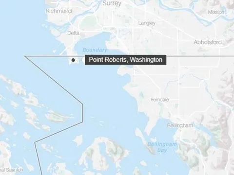 Thị trấn Mỹ trong lòng Canada