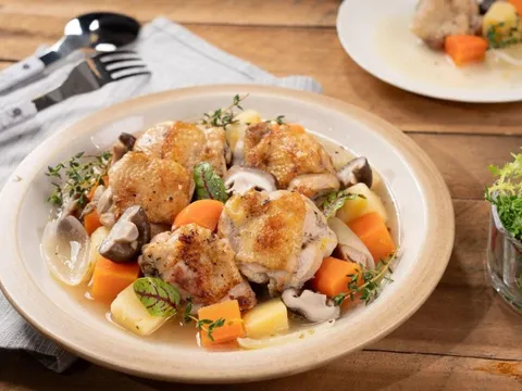 Gà Mỹ hầm chanh nấm - dễ nấu, tròn vị, cả nhà đều thích