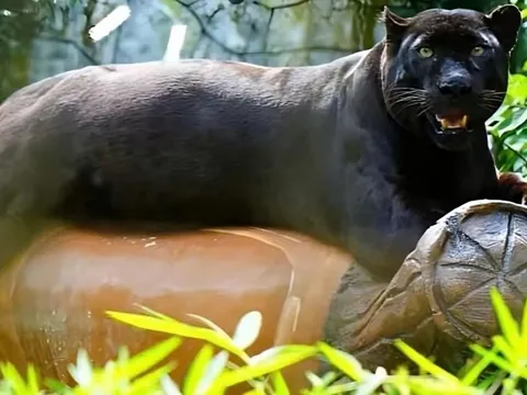 Báo đen bụ bẫm gây 'sốt' mạng xã hội Malaysia