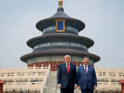 Khách kéo đến nơi ông Tập và ông Trump chụp ảnh tại Thiên Đàn
