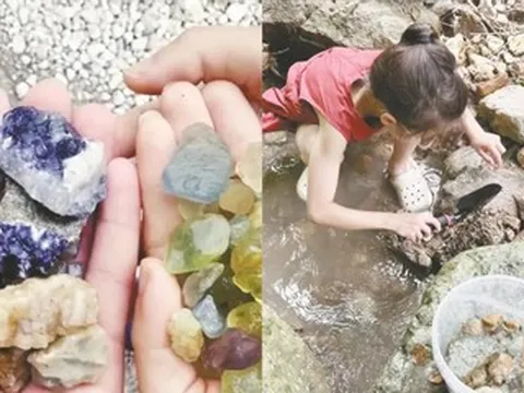 Ngôi làng nhỏ gây sốt vì 'báu vật' đầy ven suối, cuối tuần kín khách săn tìm