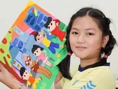 Thiếu nhi TP.HCM kể chuyện về Bác Tôn qua tranh vẽ