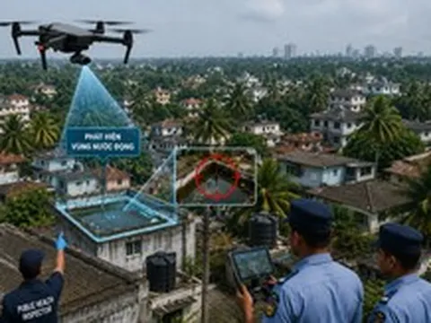 Sri Lanka điều drone tìm nước đọng để chống dịch sốt xuất huyết