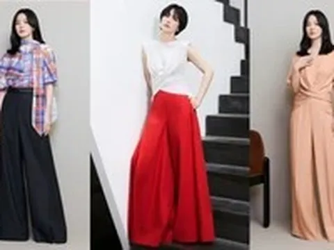 Song Hye Kyo 44 tuổi vẫn trẻ trung nhờ 5 bản phối quần ống rộng