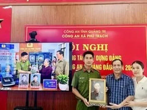 Công an Quảng Trị giúp người dân phục dựng ảnh liệt sĩ, người có công