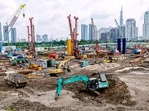 Công trường Trung tâm hành chính TP.HCM sau 3 tháng thi công