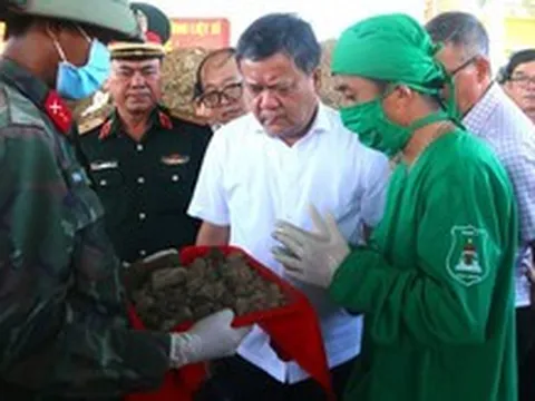 36 hài cốt liệt sĩ được tìm thấy ở khu vực nhà lao Thành Diên Khánh