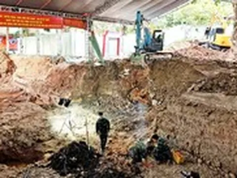 Phát hiện rãnh chôn số 2 tại khu A công viên Lê Thị Riêng