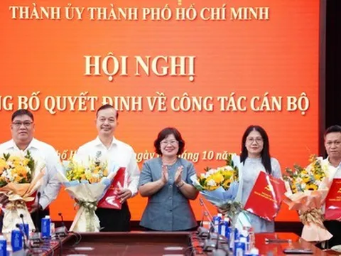 Thành ủy TP.HCM điều động 4 cán bộ về Ban Nghiên cứu phát triển