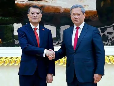 Thủ tướng Hun Manet chủ trì lễ đón Thủ tướng Lê Minh Hưng