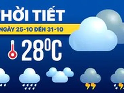 Thời tiết tuần từ 25-10 đến 31-10: Bắc Bộ nắng, Trung Bộ mưa, Nam Bộ triều cường